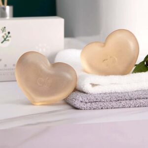Heart-Shaped Translucent Baby Soap Pair